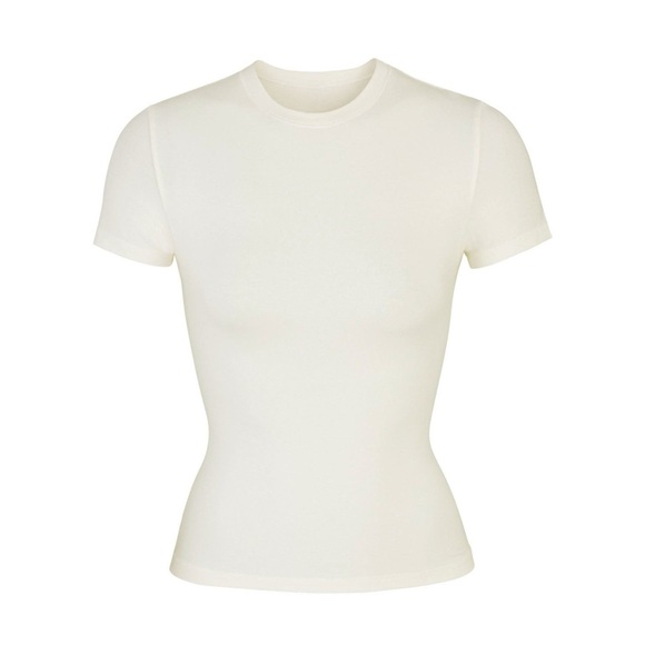 SKIMS Cotton Jersey T-Shirt (Small, Bone) - Picture 1 of 2